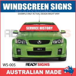 Windscreen Banner - WB005 - SERVICE HISTORY